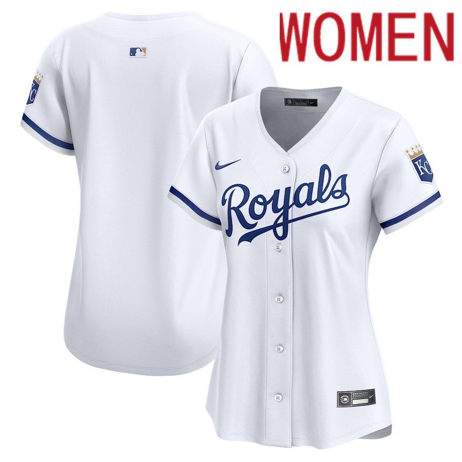 Women Kansas City Royals Nike White Home Limited MLB Jersey